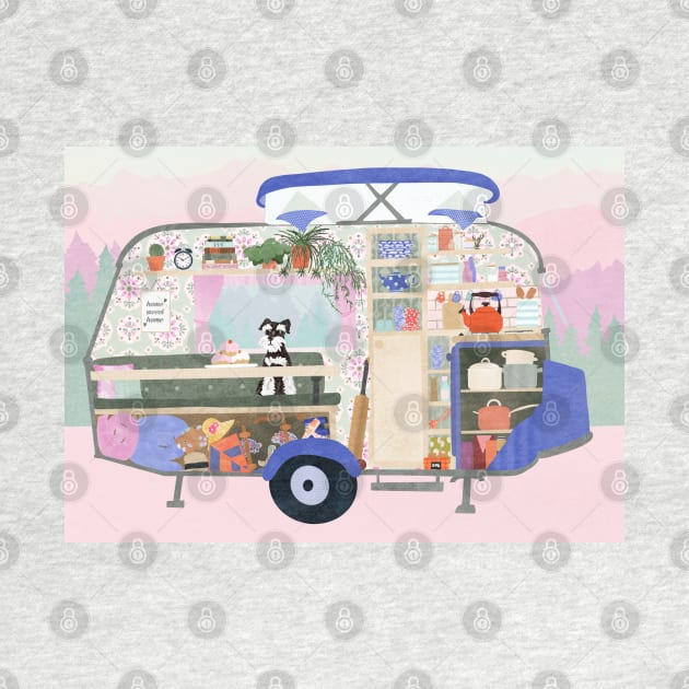 Cosy vintage caravan interior by NattyDesigns